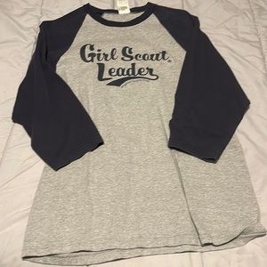 Vintage Girl Scout raglan tee, medium
